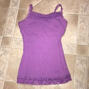 🔥Never Worn🔥Girls purple lace tank from Justice